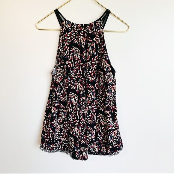 White House Black Market Sleeveless Dotted Keyhole Halter Top - Picture 6 of 7